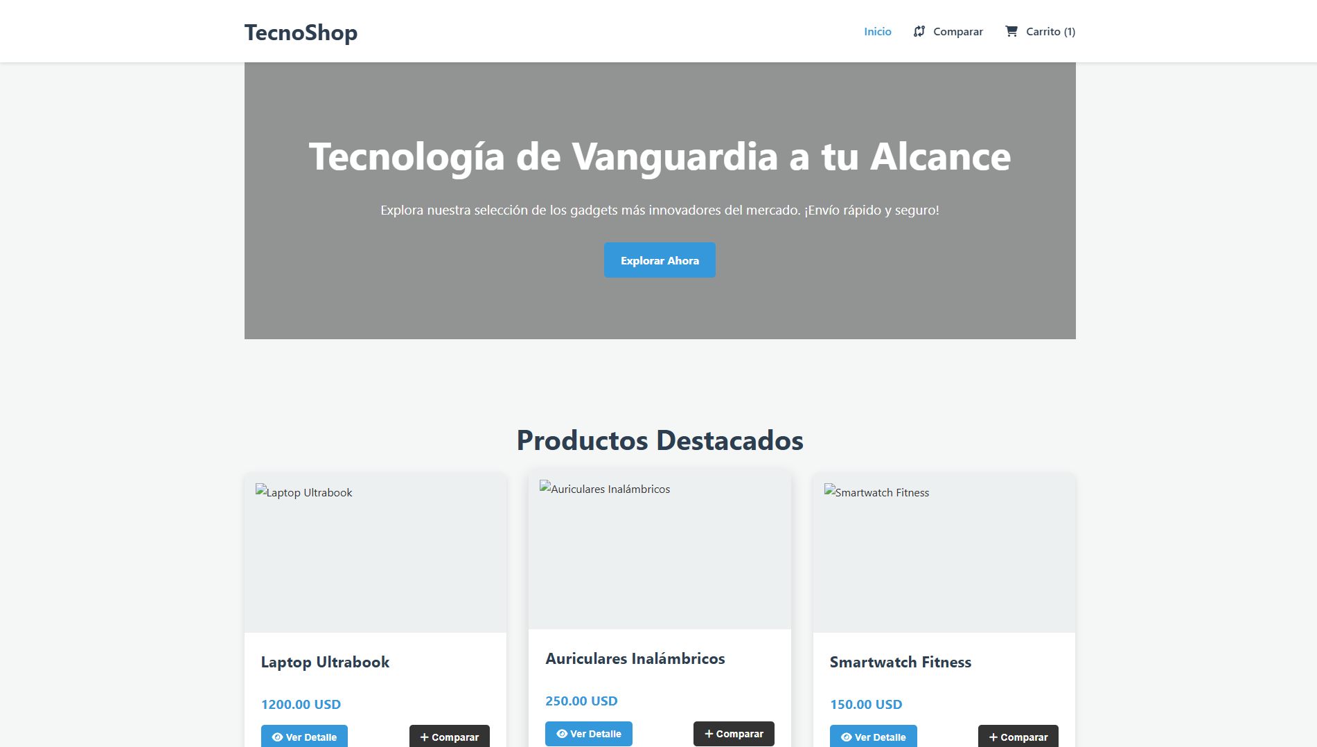 Plantilla Tienda de Electrónica