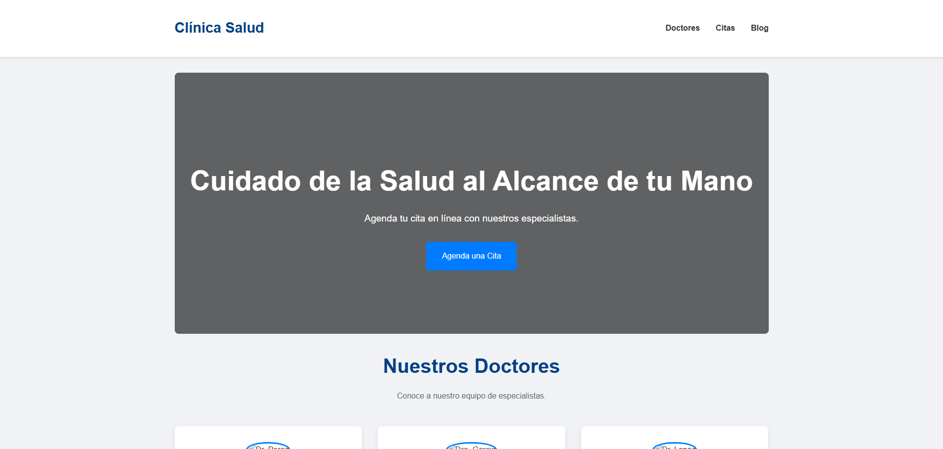 Plantilla Clínica Médica con Citas