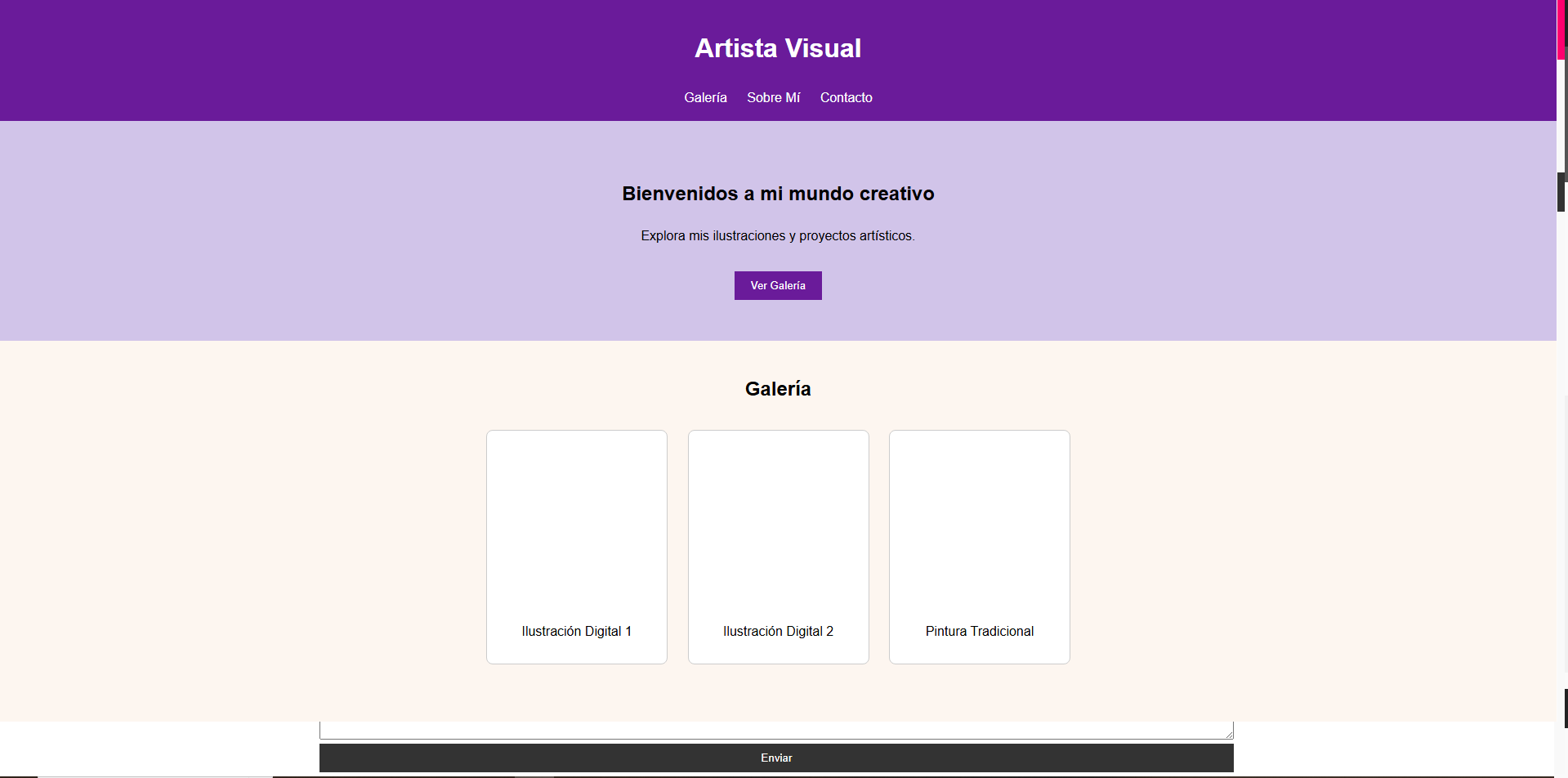 Plantilla Portafolio Artista