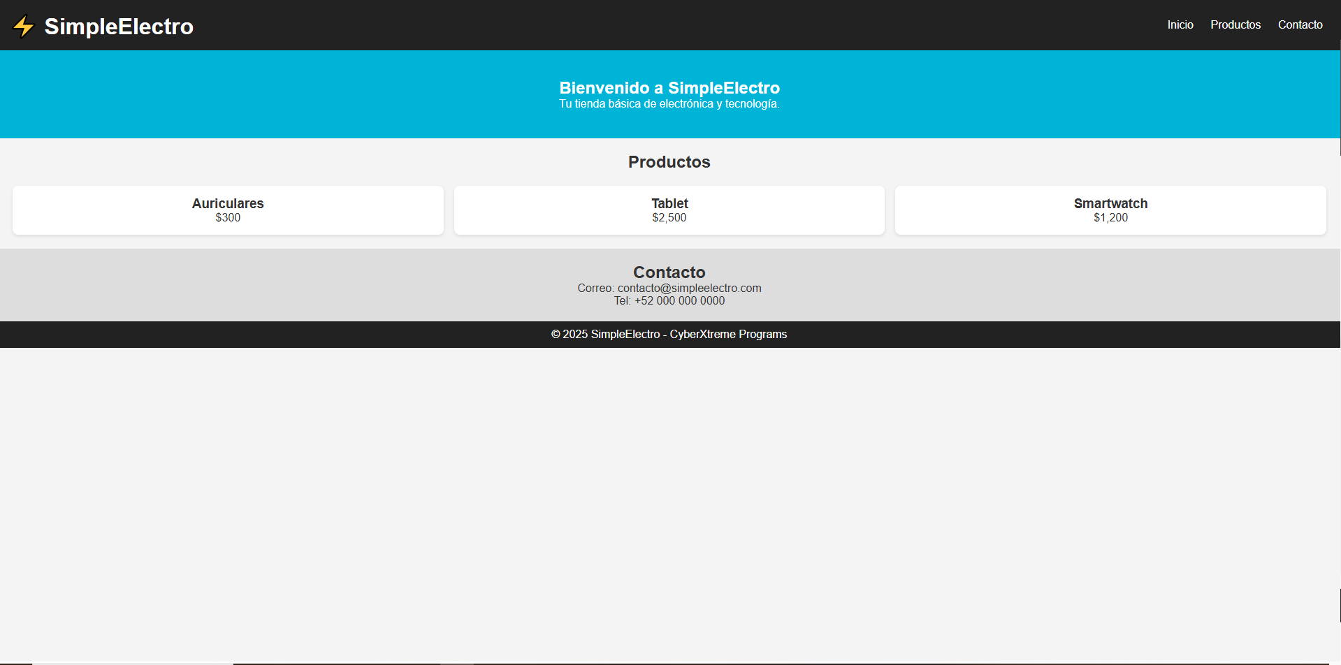 Plantilla Simple Electro