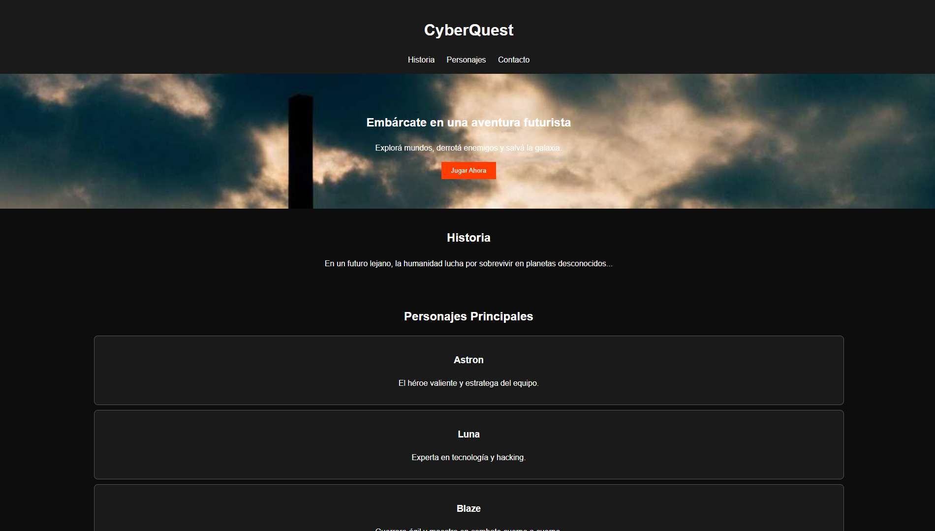 Plantilla Landing Gaming