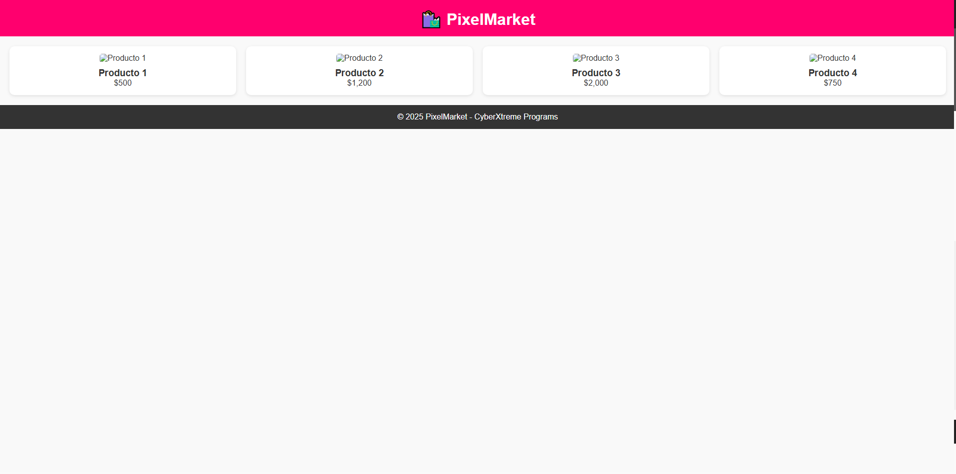 Plantilla PixelMarket