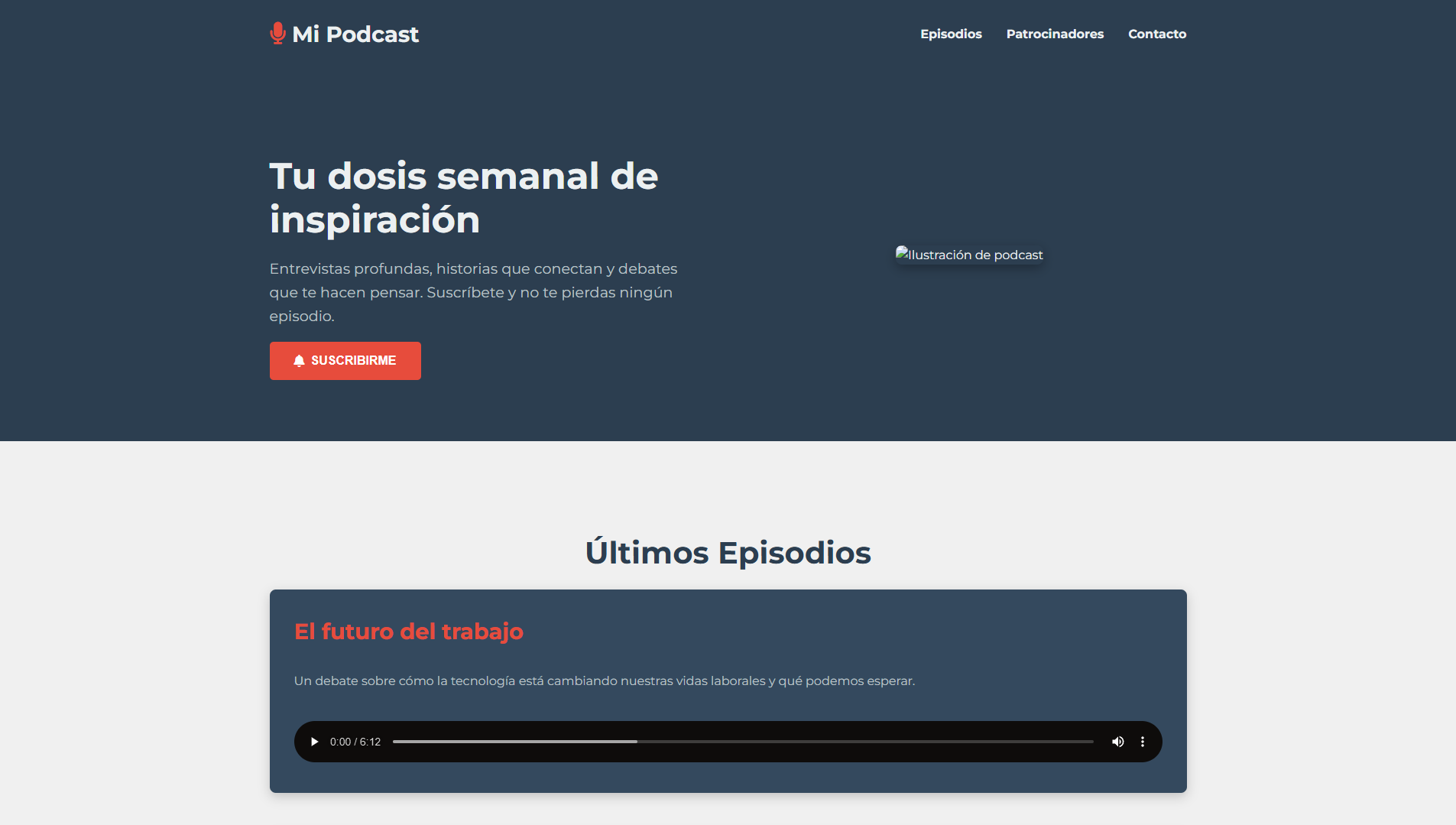 Plantilla Sitio para Podcast