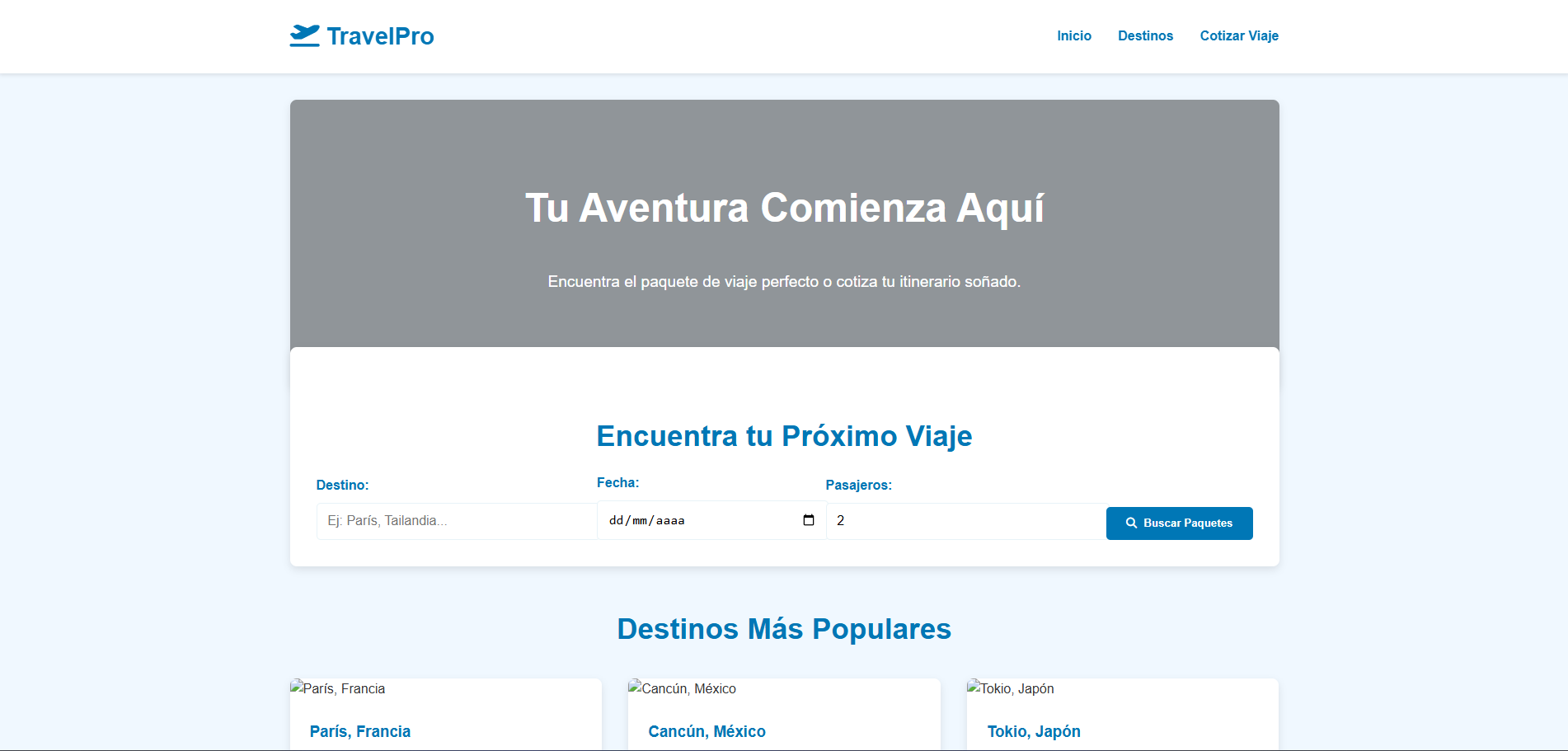 Plantilla Agencia de Viajes